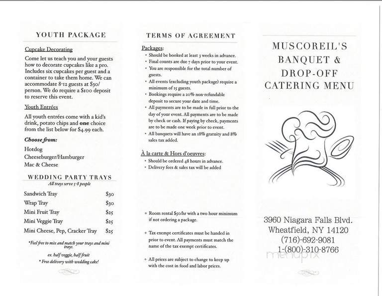 Muscoreil's Fine Desserts - North Tonawanda, NY menu_pic