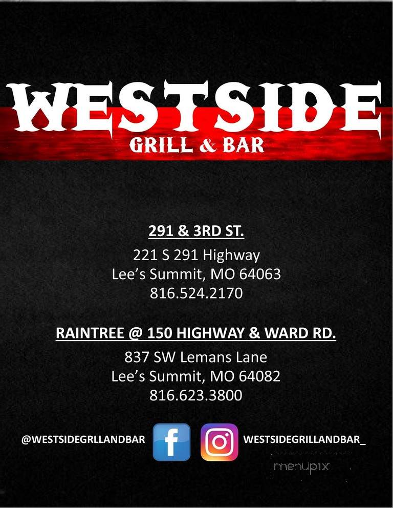 WestSide Grill & Bar - Lees Summit, MO menu_pic
