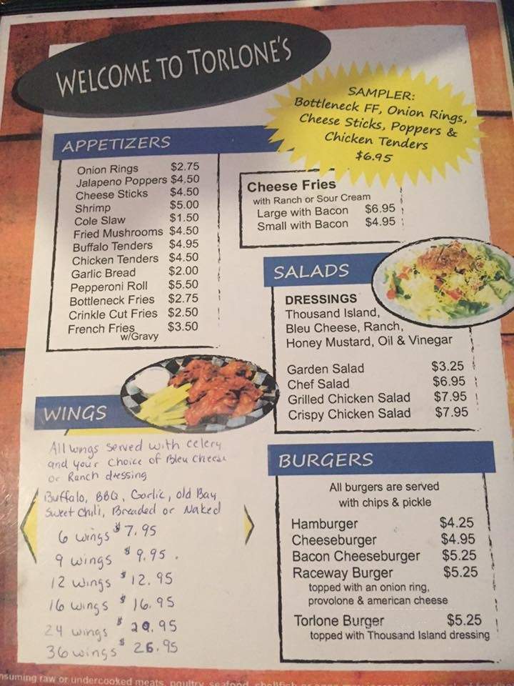 Torlone Pizza - Harpers Ferry, WV menu_pic