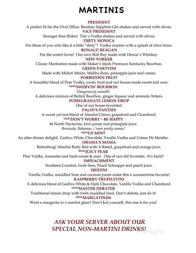 The Oval Office - Post Falls, ID menu_pic
