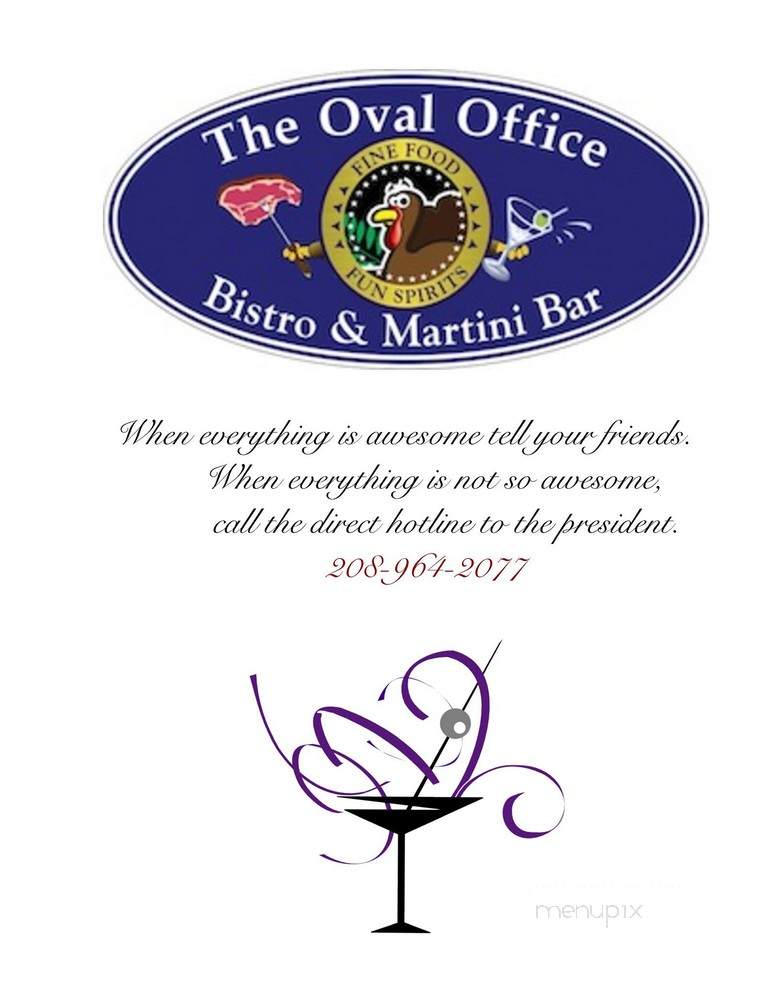 The Oval Office - Post Falls, ID menu_pic