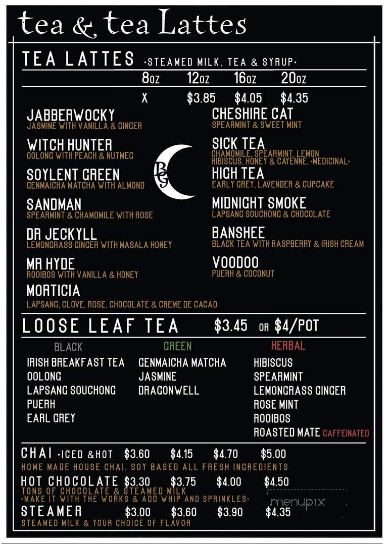 Burial Grounds - Olympia, WA menu_pic