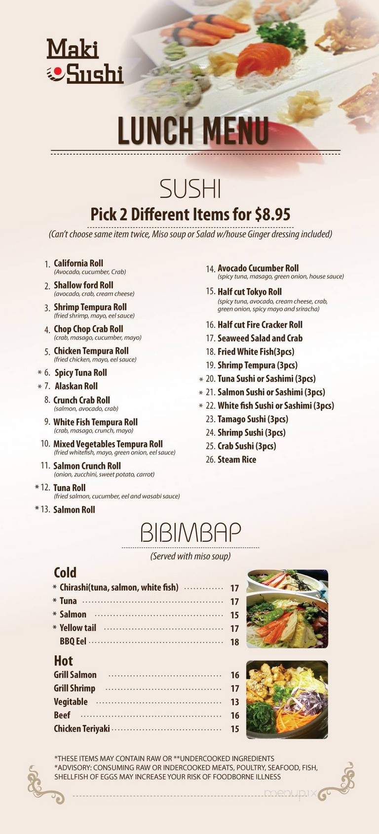 Sake House - Alpharetta, GA menu_pic
