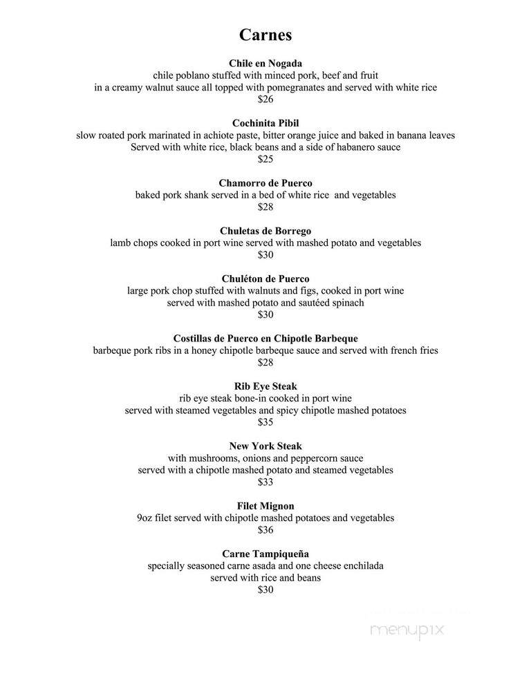 Casa Rodriguez - Los Angeles, CA menu_pic