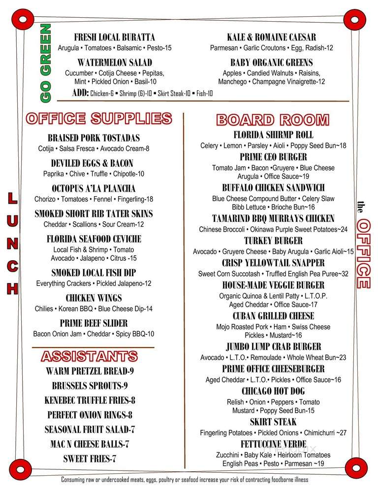 The Office - Delray Beach, FL menu_pic