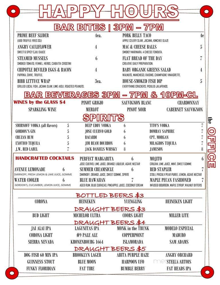 The Office - Delray Beach, FL menu_pic