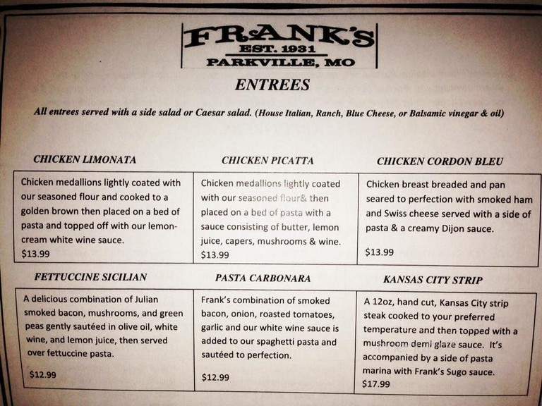 Frank's - Parkville, MO