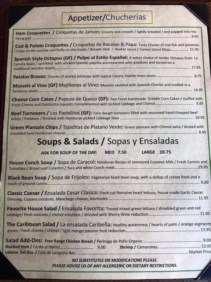 Chucherias Hondureas - Daytona Beach, FL menu_pic