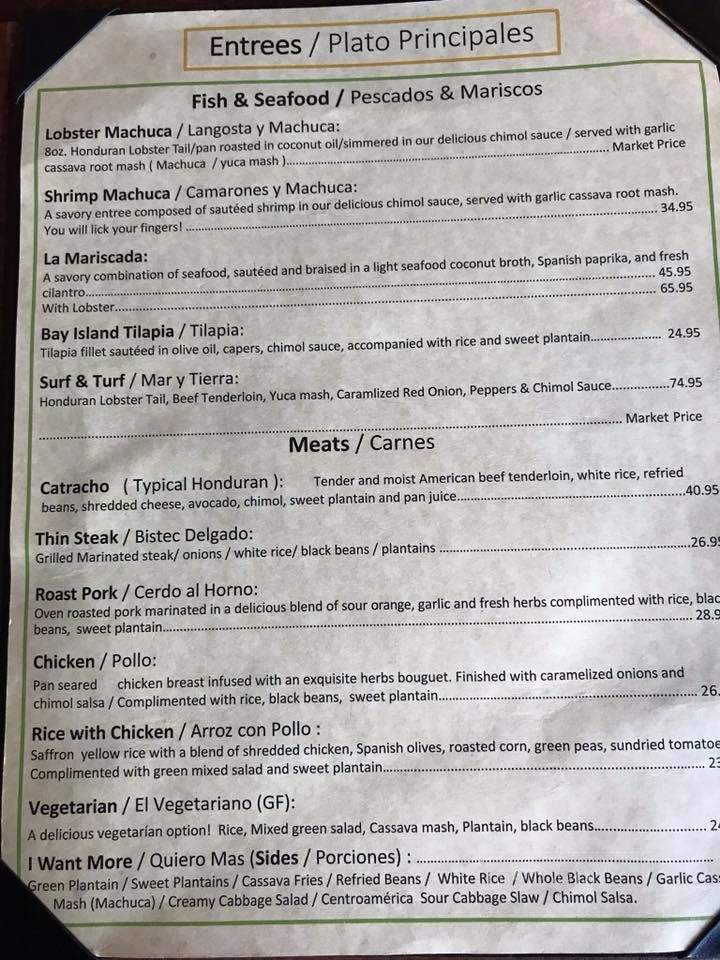 Chucherias Hondureas - Daytona Beach, FL menu_pic
