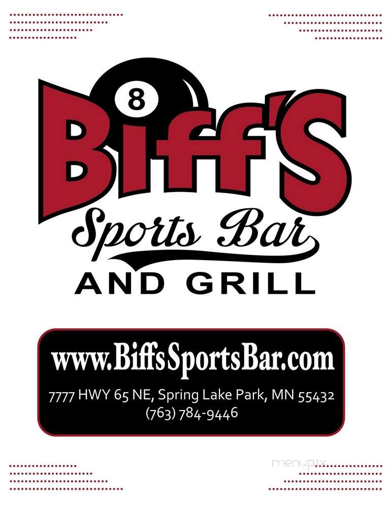Biff's Sports Bar & Grill - Fridley, MN menu_pic