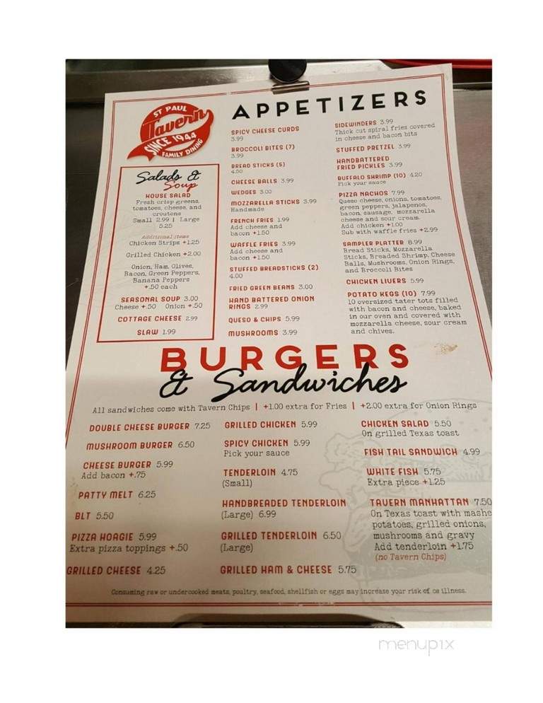 St Paul Tavern - Saint Paul, IN menu_pic