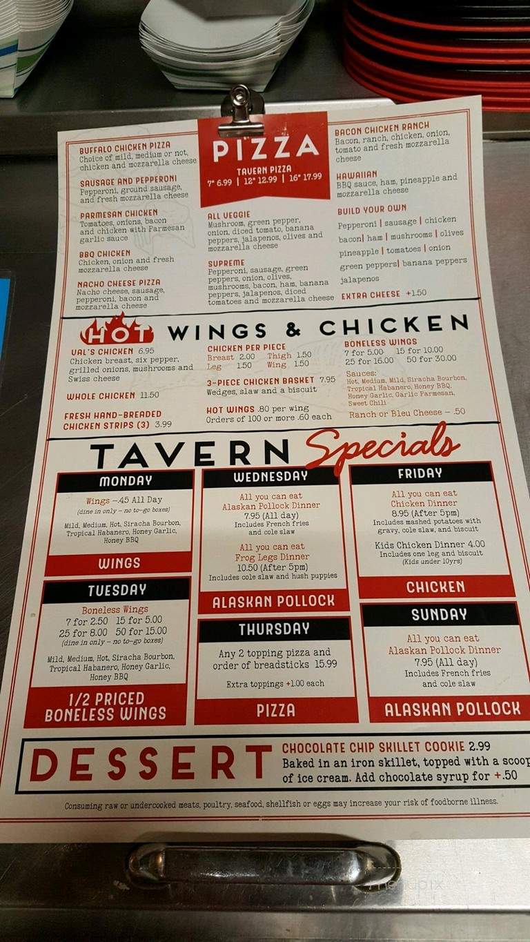 St Paul Tavern - Saint Paul, IN menu_pic