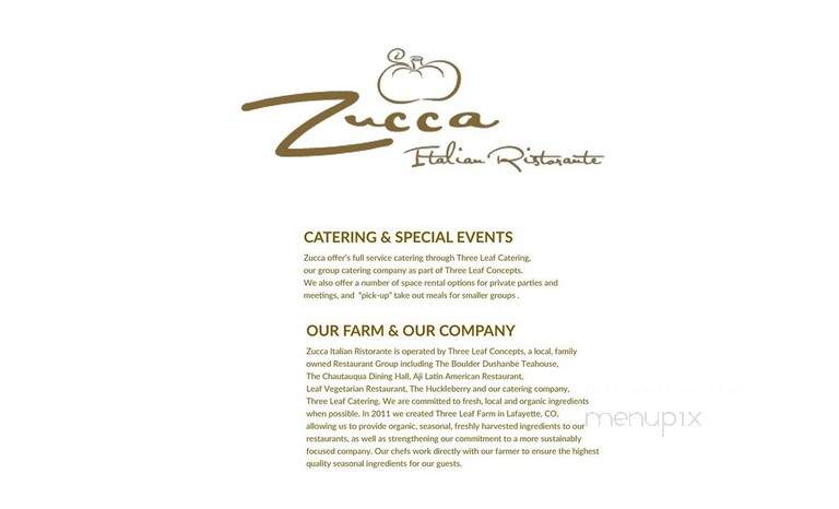 Zucca Italian Ristorante - Louisville, CO menu_pic