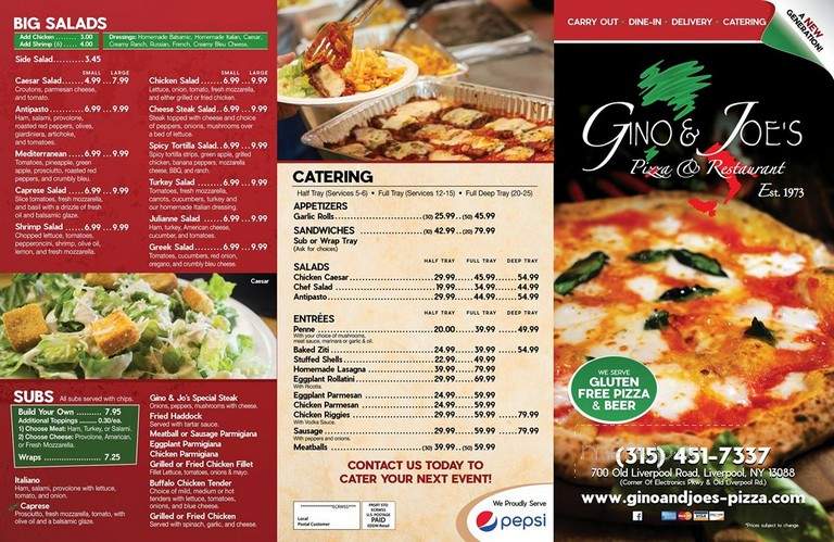 Gino & Joe's Pizza - Buffalo, NY menu_pic