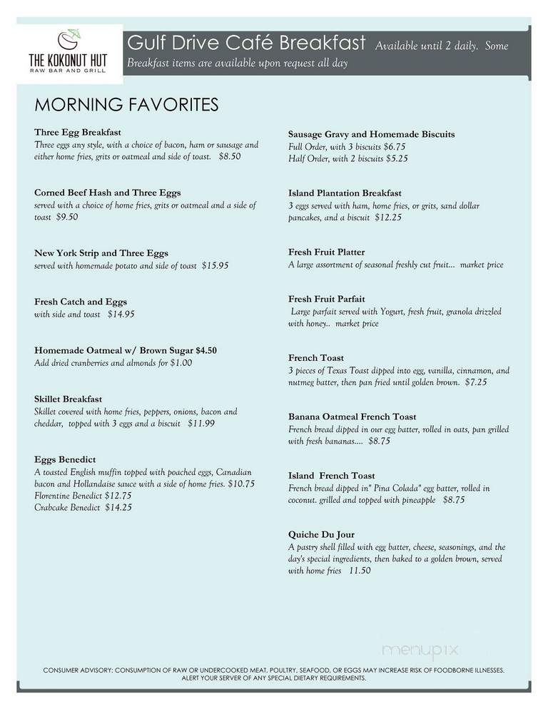 Merry-Go-Round Bar & Grill - Bradenton, FL menu_pic
