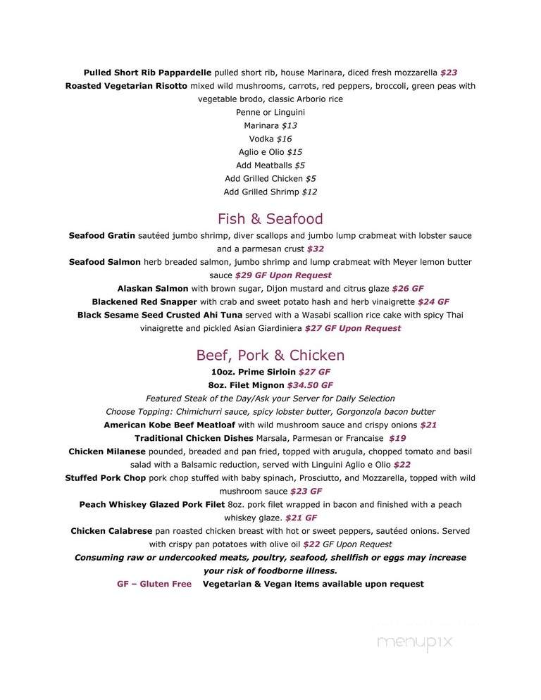 Cork Bar & Restaurant - Wilkes Barre, PA menu_pic