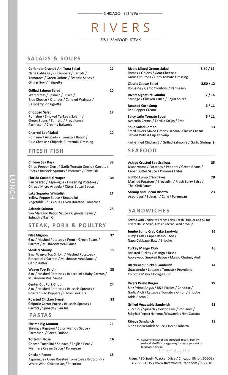 Rivers To Go - Chicago, IL menu_pic