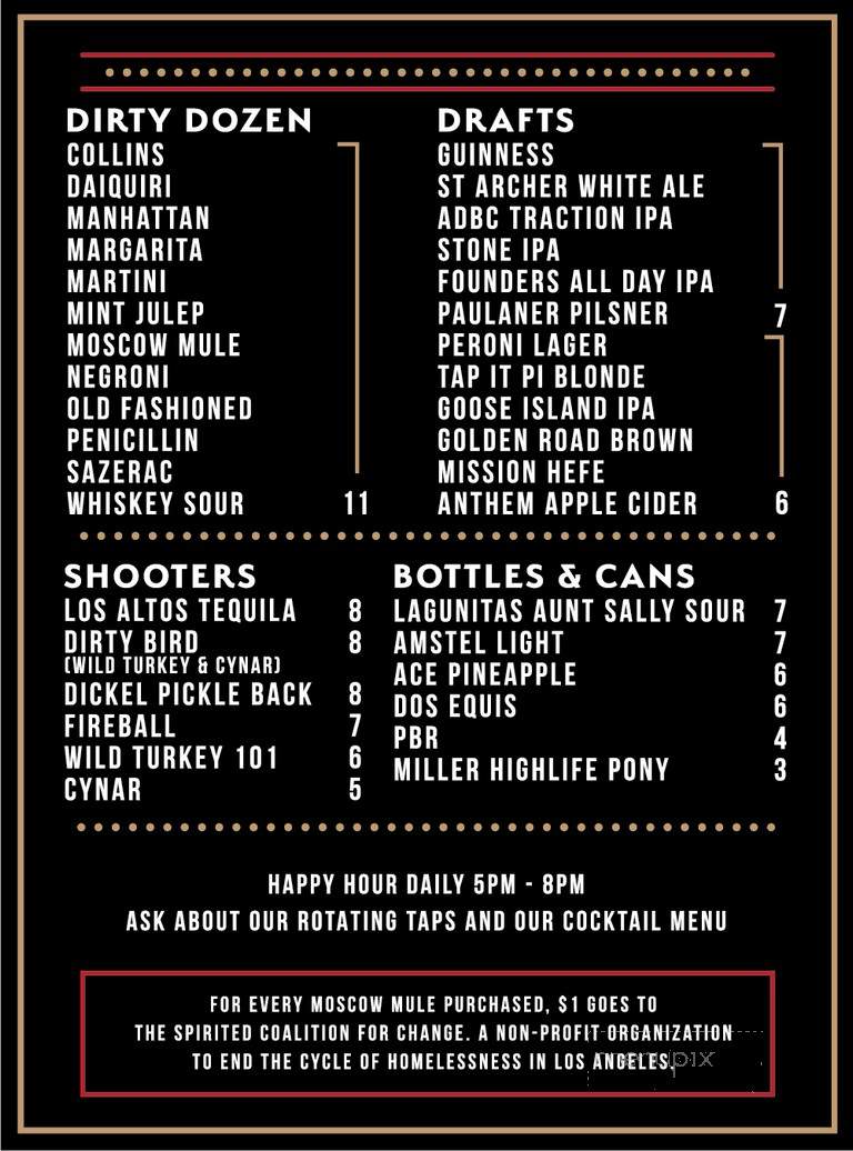 4100 Bar - Los Angeles, CA menu_pic
