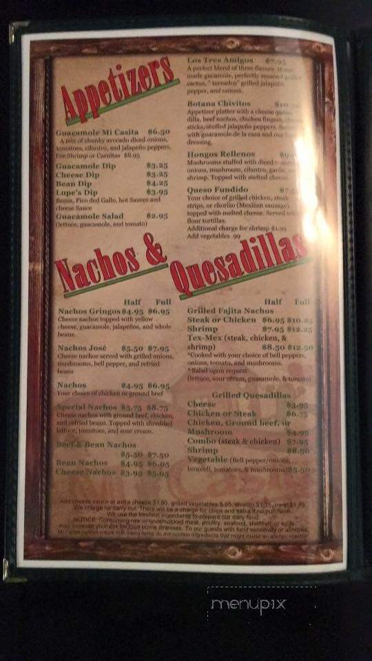 Mi Casita - Ashville, AL menu_pic