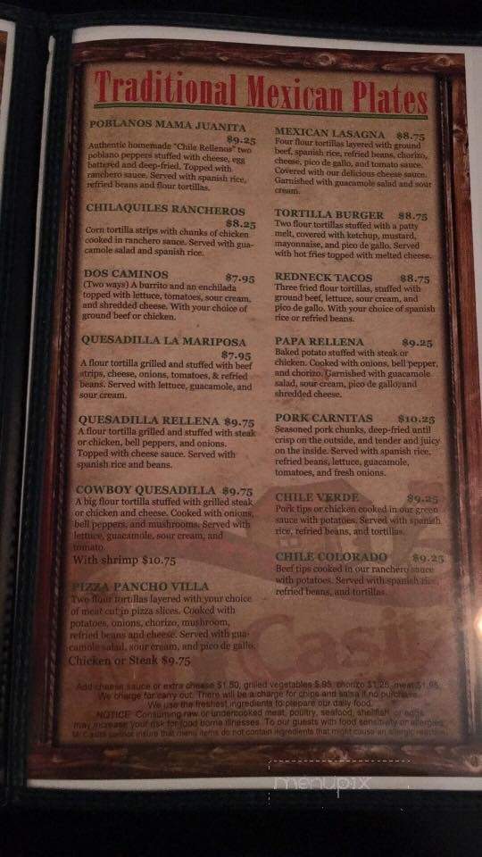 Mi Casita - Ashville, AL menu_pic