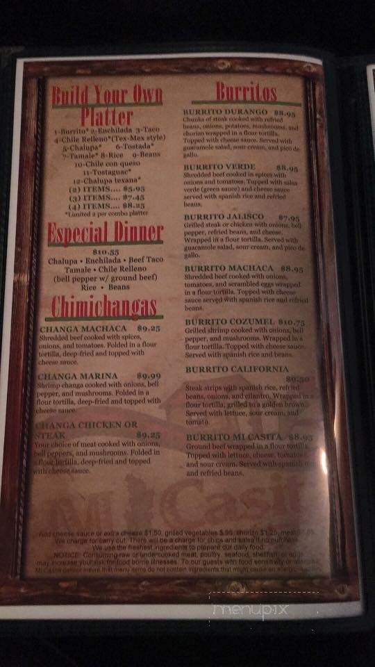 Mi Casita - Ashville, AL menu_pic
