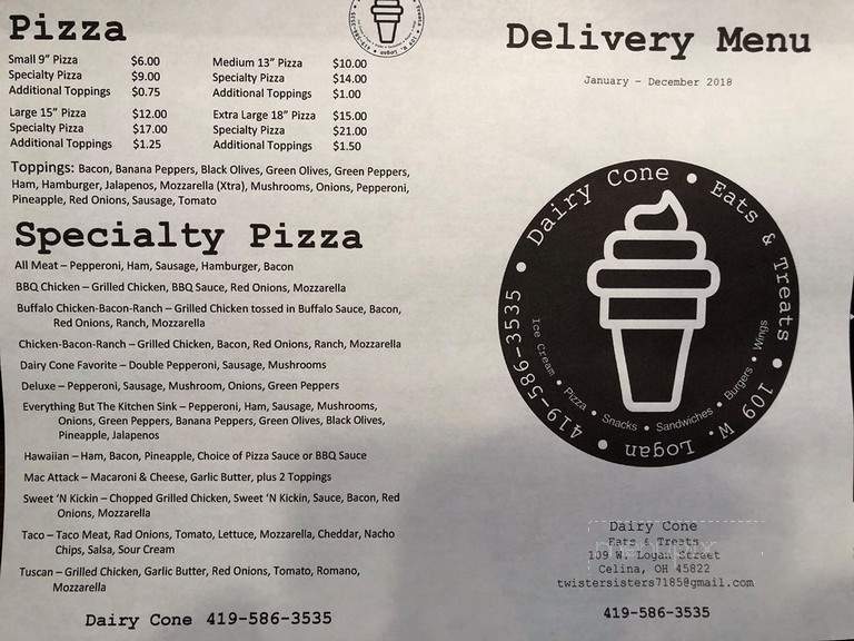 Dairy Cone - New Haven, MI menu_pic
