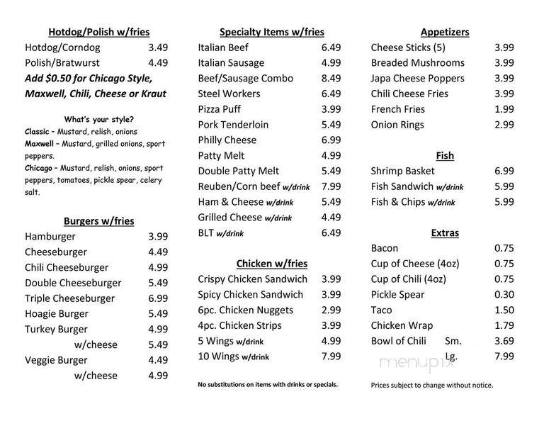 Arman's - Gary, IN menu_pic