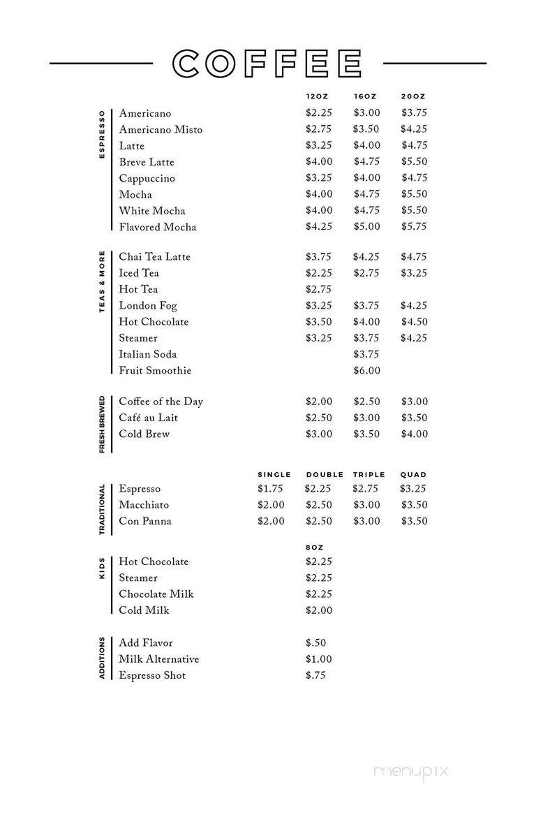 Stimulus - Pacific City, OR menu_pic