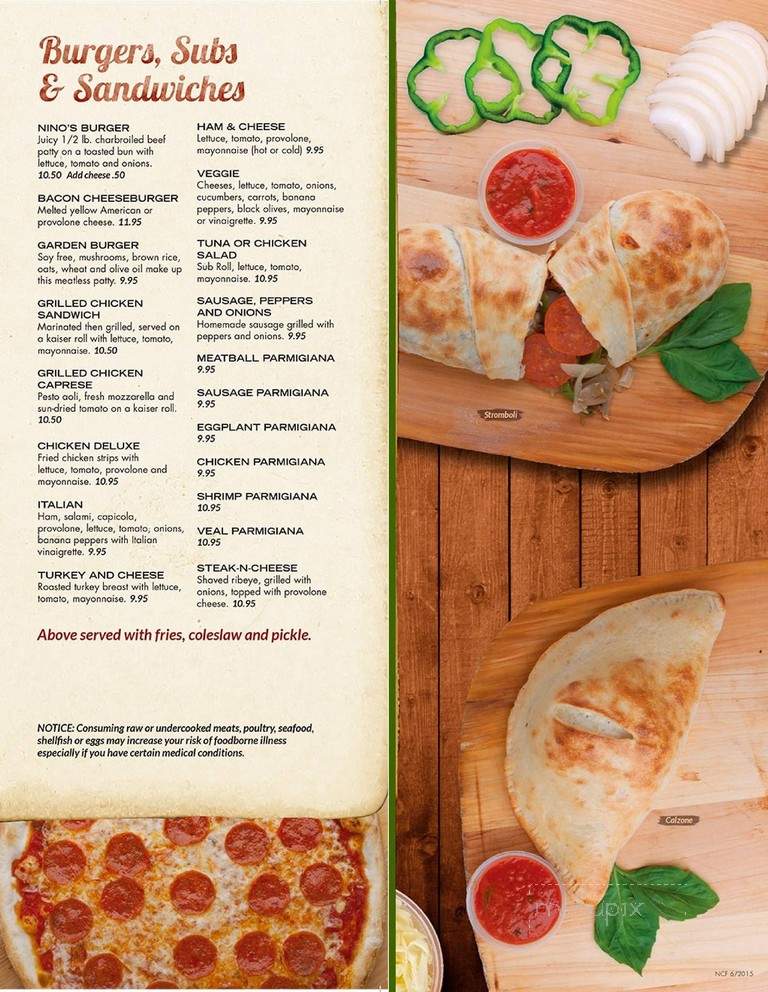Nino's Corner Family Restaurant & Pizzeria - Vero Beach, FL menu_pic