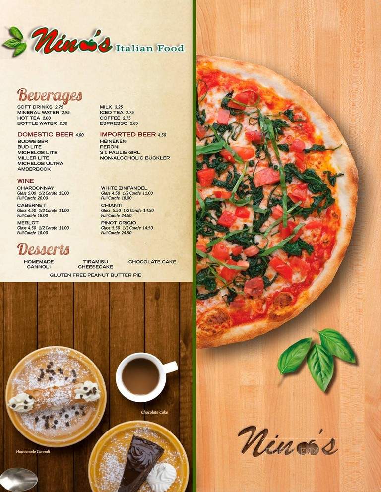 Nino's Corner Family Restaurant & Pizzeria - Vero Beach, FL menu_pic