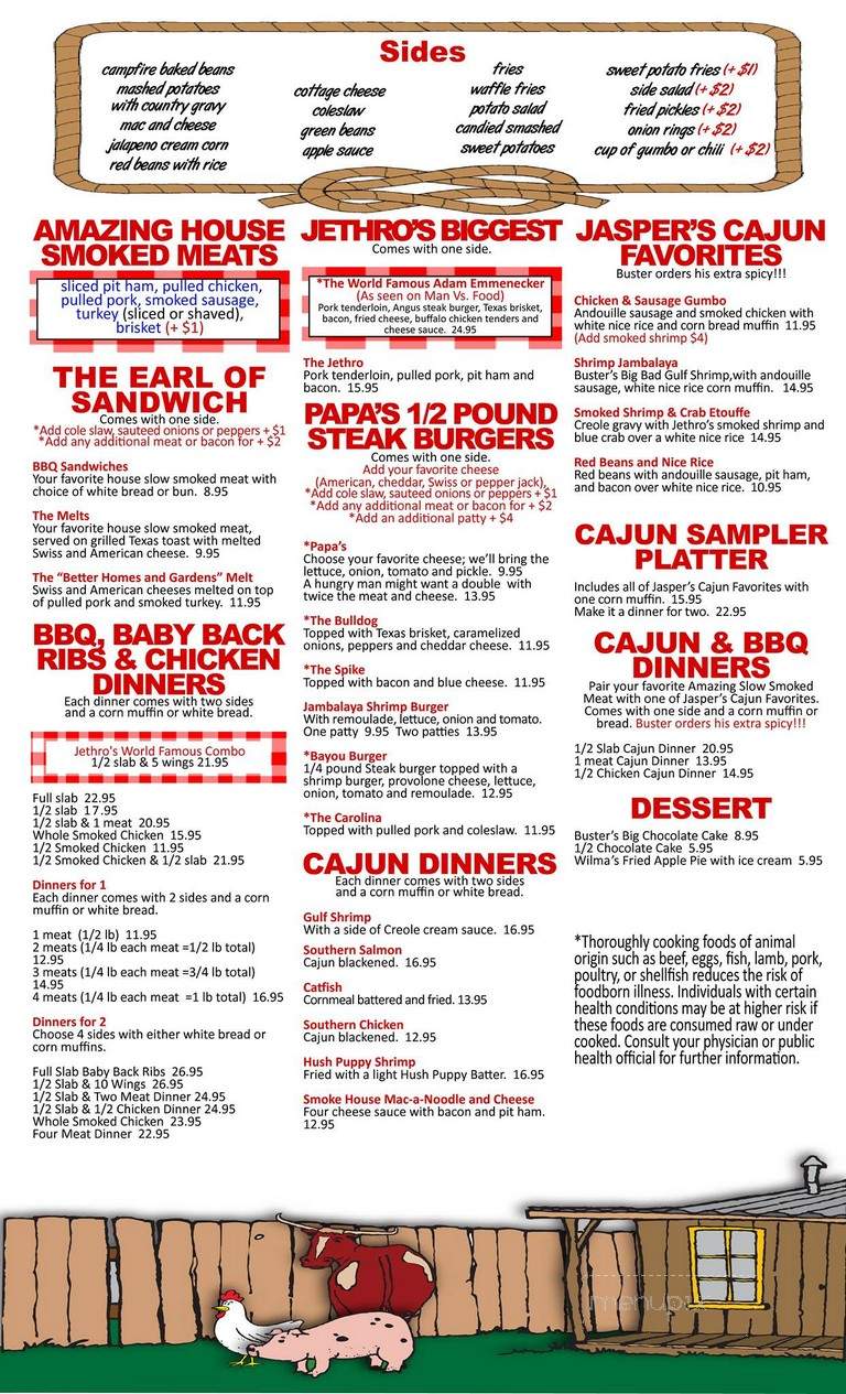 Jethro's BBQ - Des Moines, IA menu_pic