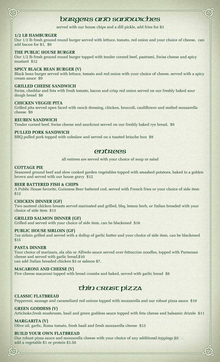 O'Halloran's Irish Pub & Eatry - Lancaster, PA menu_pic