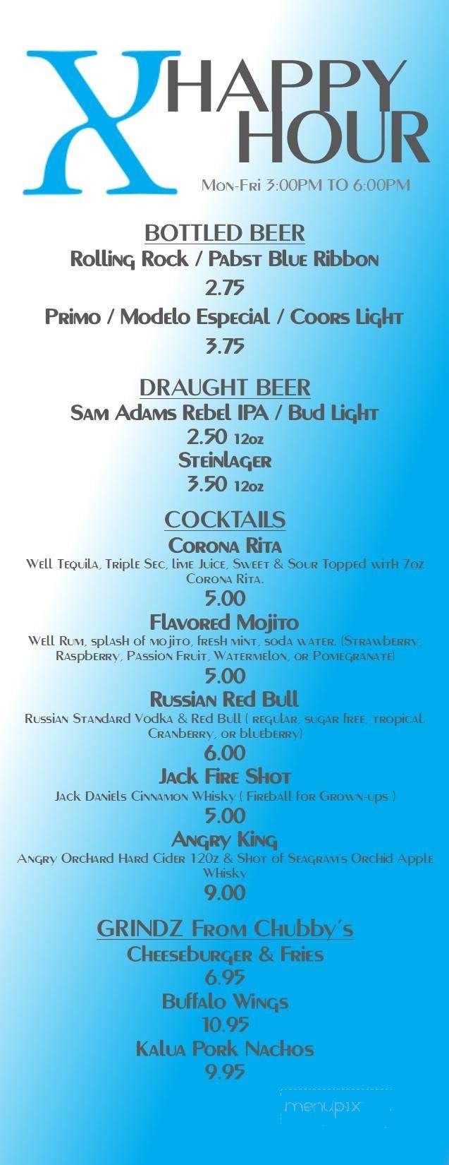 X Factor Sports Club & Lounge - Kailua Kona, HI menu_pic