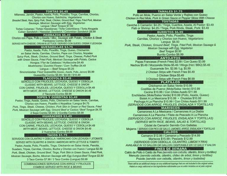 Golosinas El Encanto - Waukegan, IL menu_pic