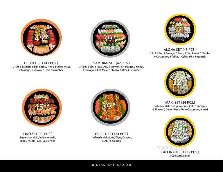 Ninja Sushi - Mililani, HI menu_pic