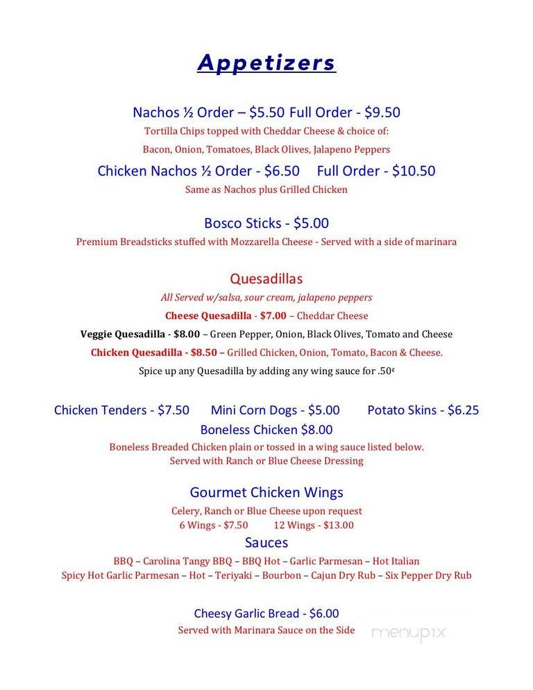 Jamestown Tavern - Lakeside Marblehead, OH menu_pic