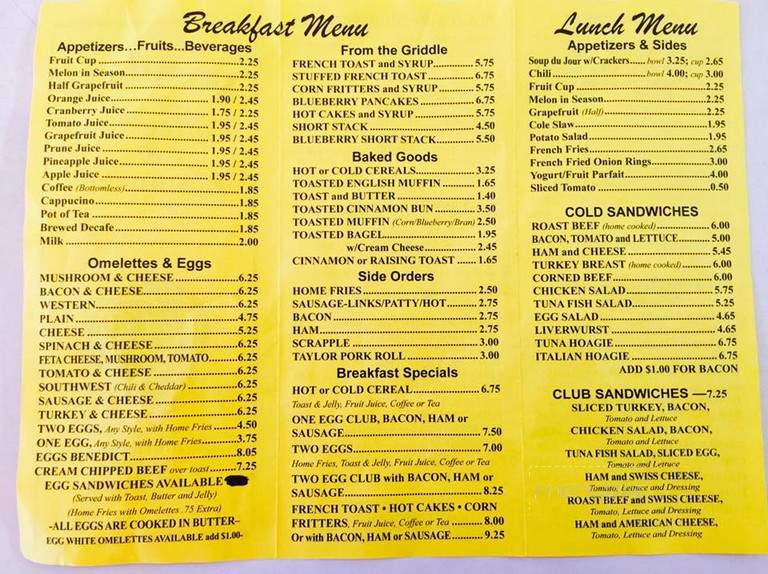 Cup & Saucer Luncheonette - Atlantic City, NJ menu_pic