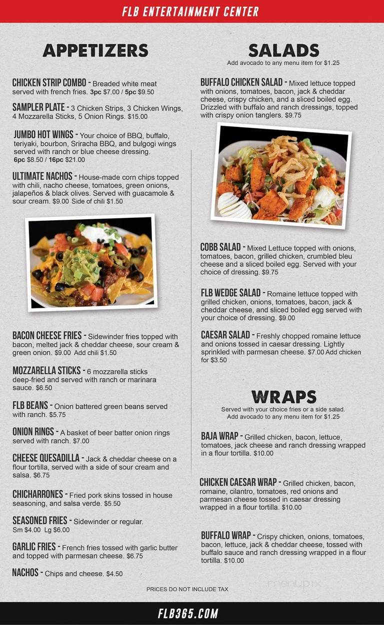 FLB Grill - Folsom, CA menu_pic