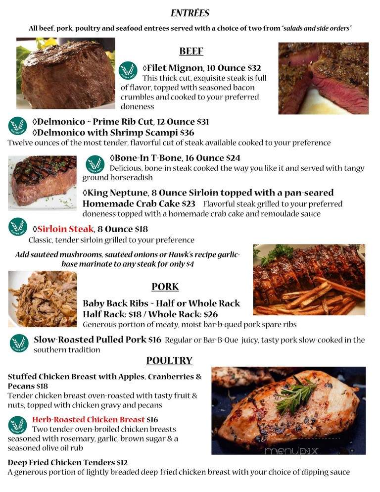 Timber Lake Lodge - Titusville, PA menu_pic