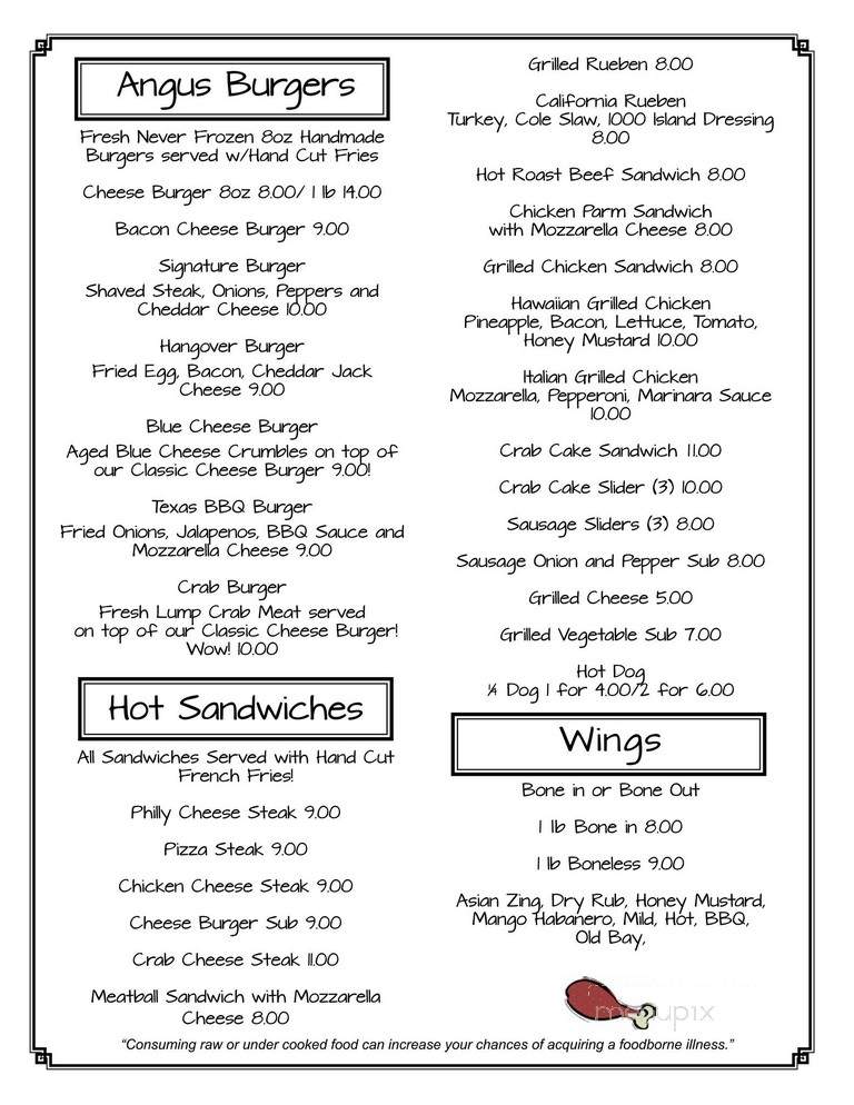 Hideaway Lounge - Wilmington, DE menu_pic