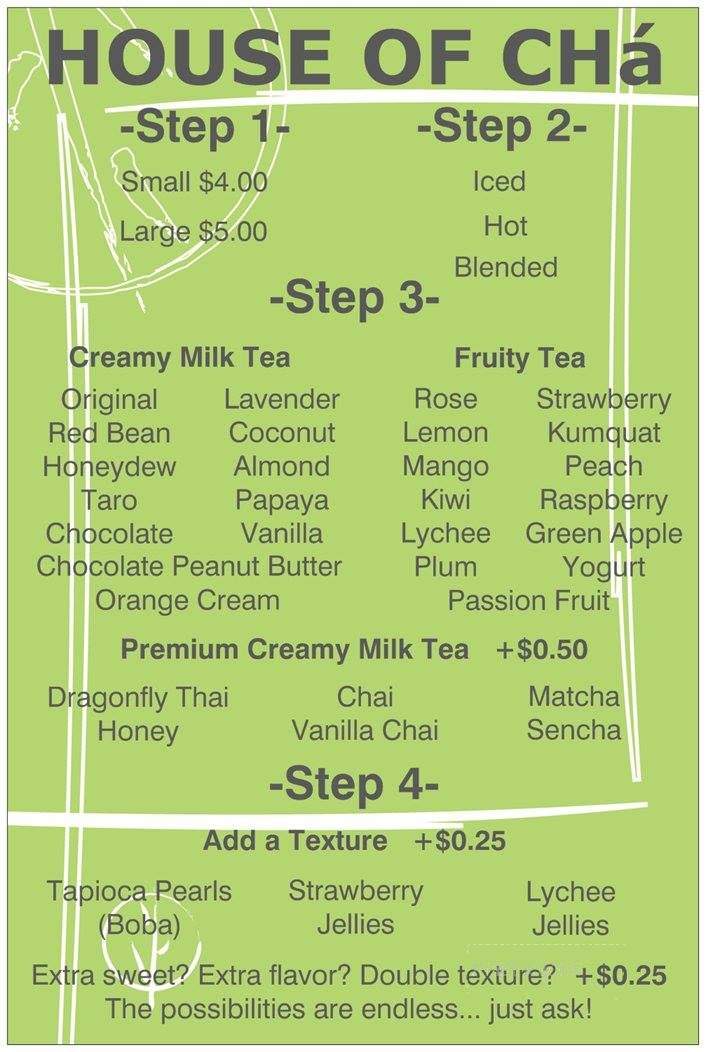 House Of Cha - Lawrence, KS menu_pic