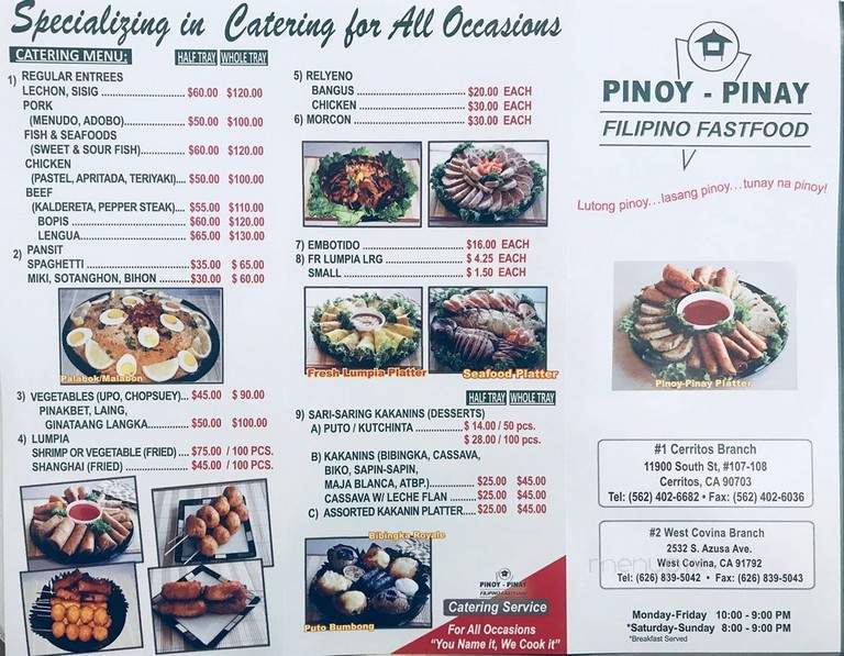 Pinoy-Pinay Filipino Restaurants - Cerritos, CA