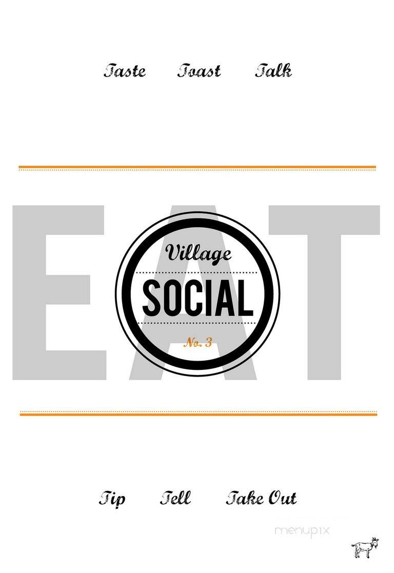 Village Social Kitchen and Bar - Mount Kisco, NY menu_pic