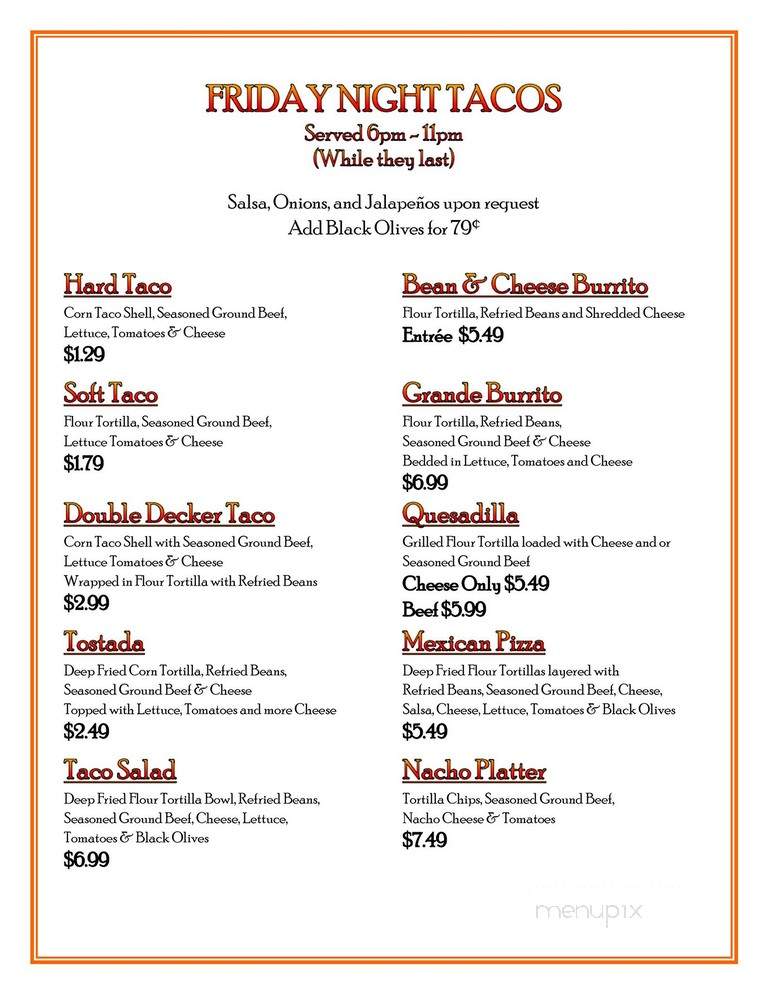 Possumholler - Edwards, MO menu_pic