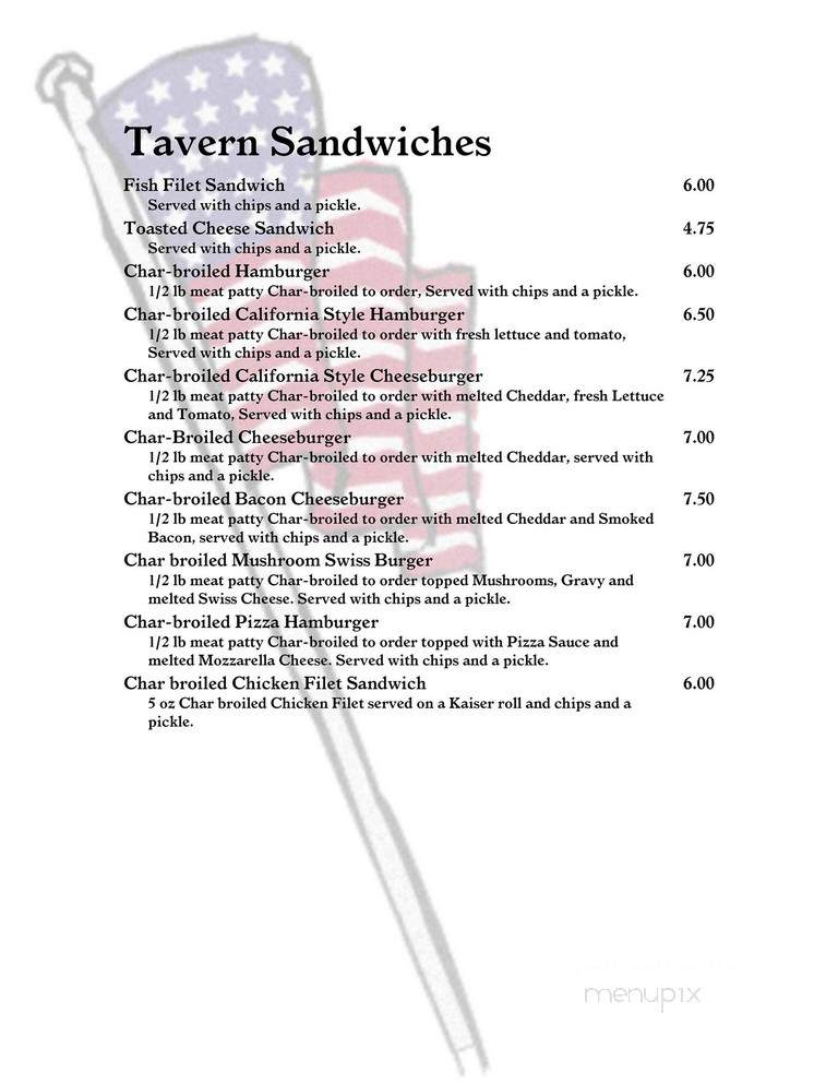 Smoke House Tavern - East Berlin, PA menu_pic