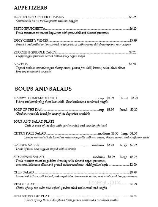 Sluggo's North Vegetarian Cafe - Chattanooga, TN menu_pic