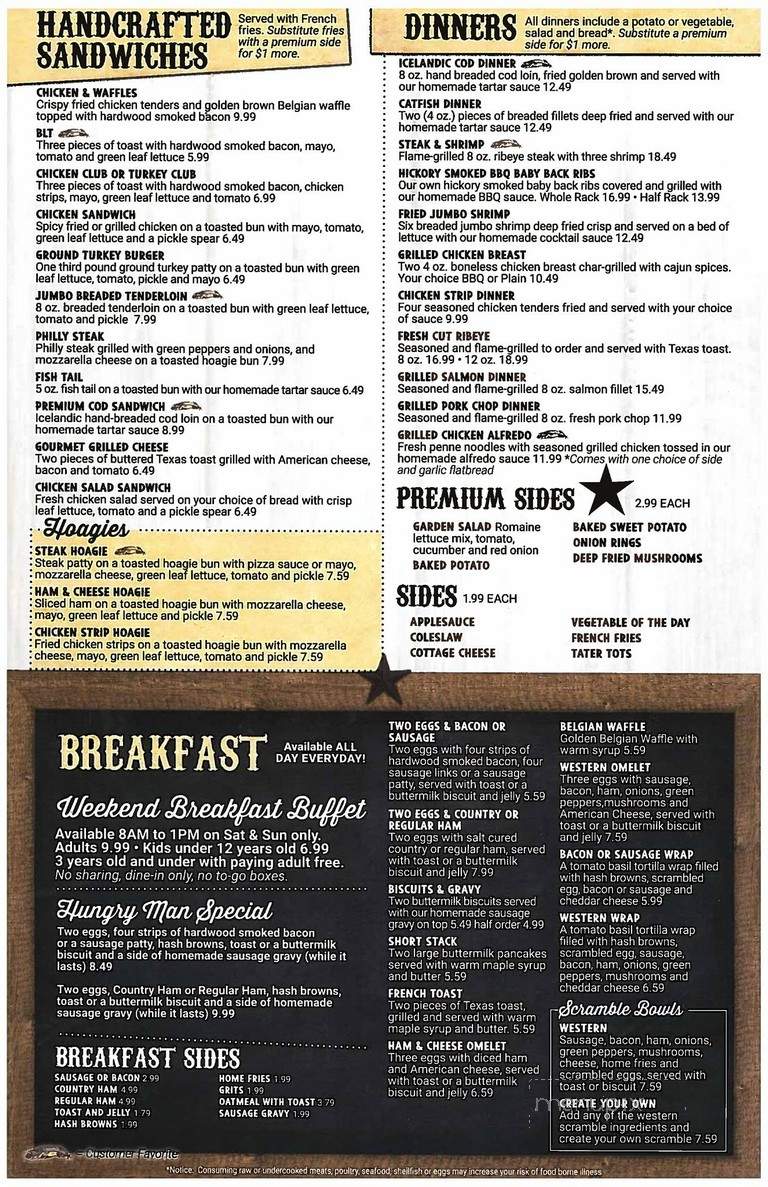 The Reservation - Milan, IN menu_pic