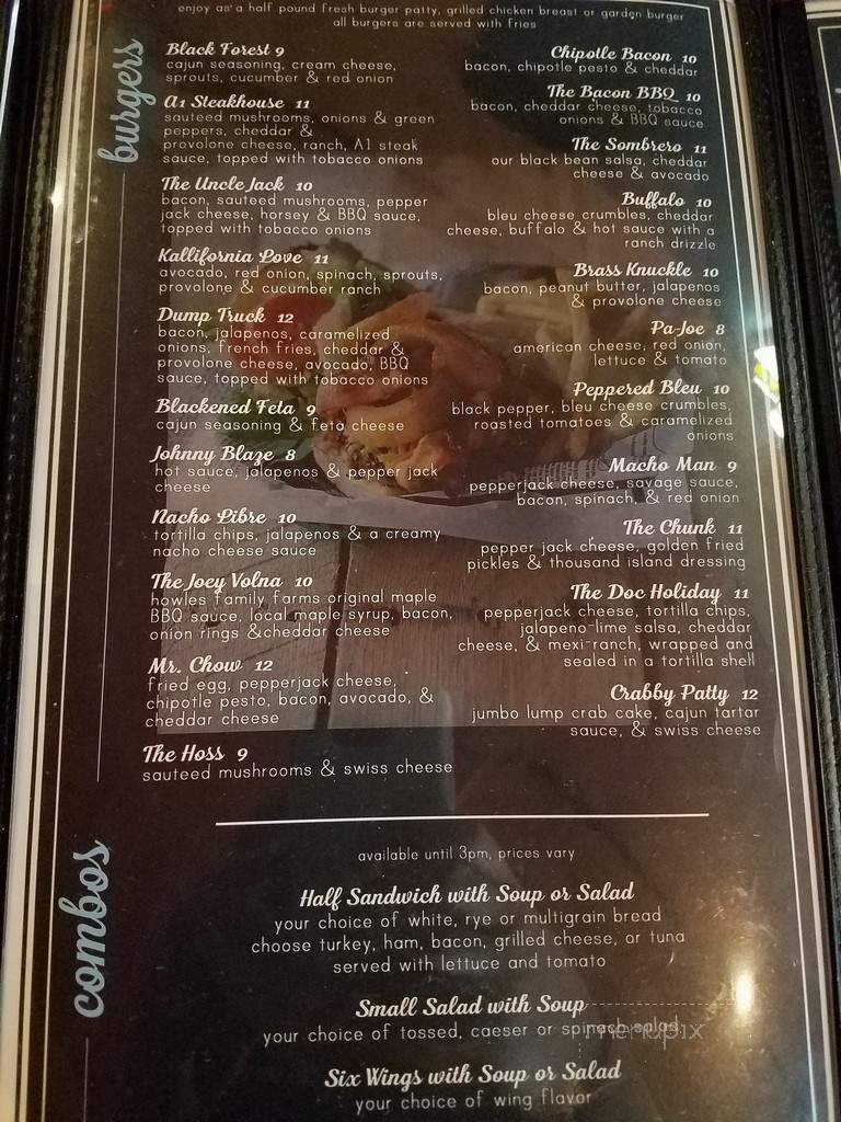 Julian's Grill and Timeout Tavern - Meadville, PA menu_pic