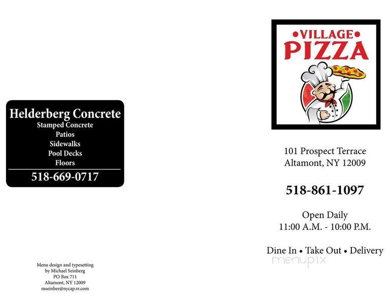 Village Pizza - Elmont, NY menu_pic