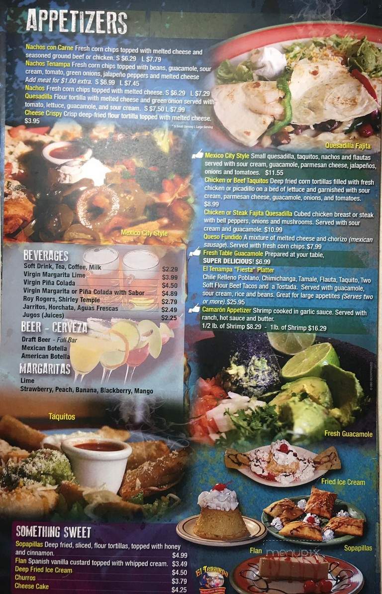 El Tenampa - Nampa, ID menu_pic